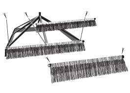 Layer the thatch strips at bottom of roof structure, adjacant to fascia.